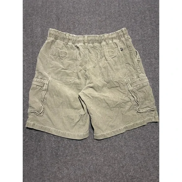 Ocean pacific cargo corduroy shorts mens green loose drawstring XL cotton - Picture 2 of 8